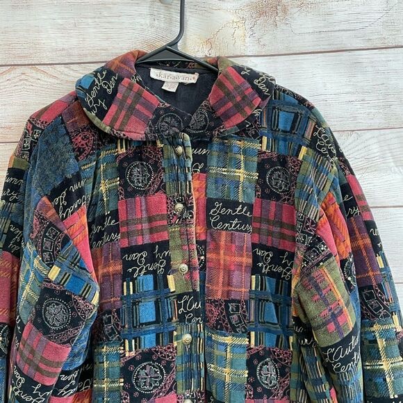 VINTAGE KAR-A-VAN BOHO PATCHWORK VELVETEEN JACKET‎ - Picture 2 of 6